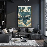 F-14B Tomcat Fighter Jet Vintage Poster PosterGoat
