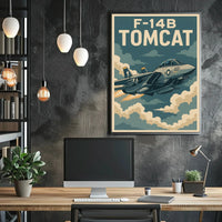 F-14B Tomcat Fighter Jet Vintage Poster PosterGoat