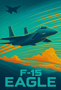 F-15 Eagle Aviation Art Poster PosterGoat