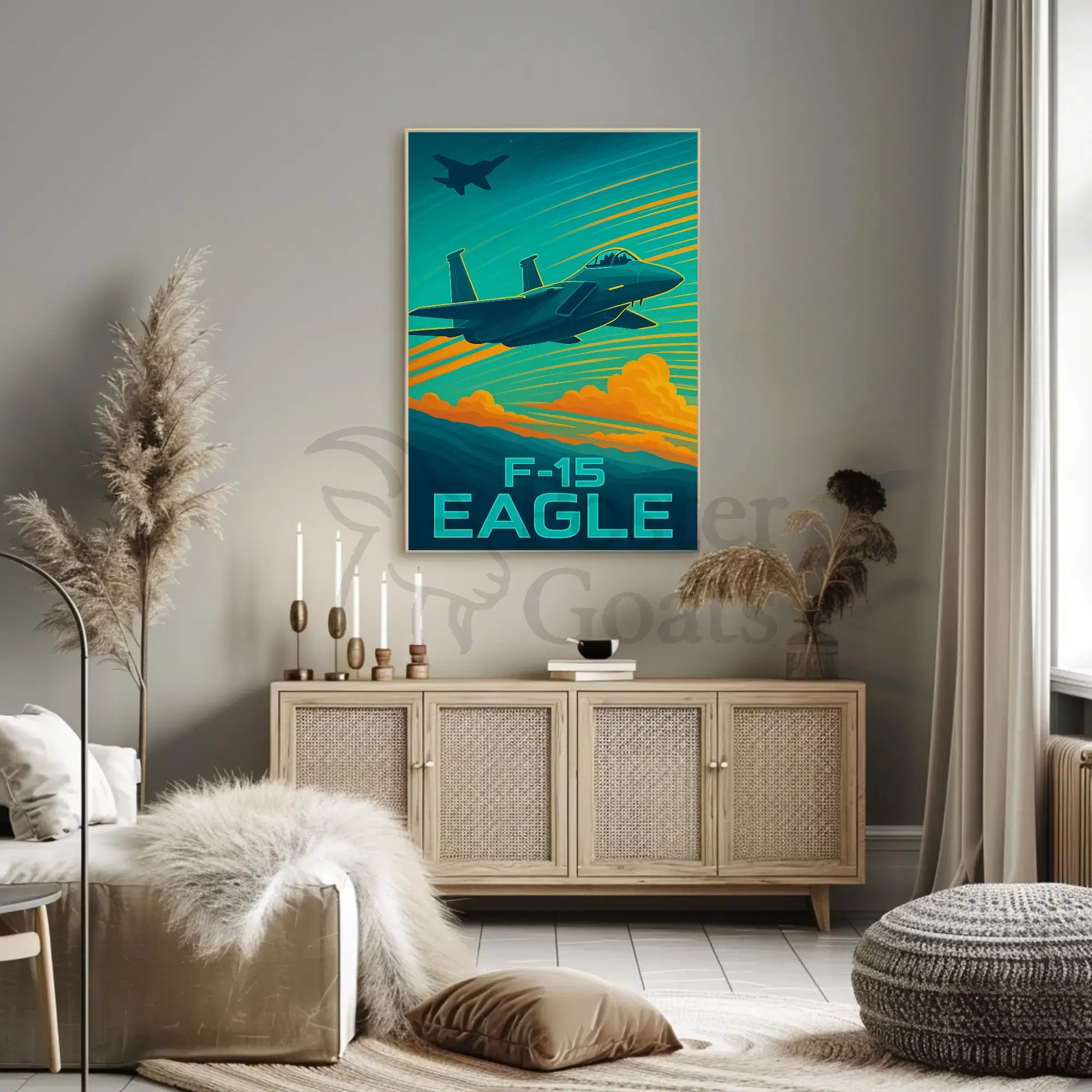 F-15 Eagle Aviation Art Poster PosterGoat