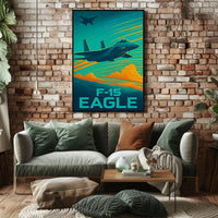 F-15 Eagle Aviation Art Poster PosterGoat