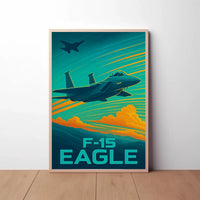 F-15 Eagle Aviation Art Poster PosterGoat