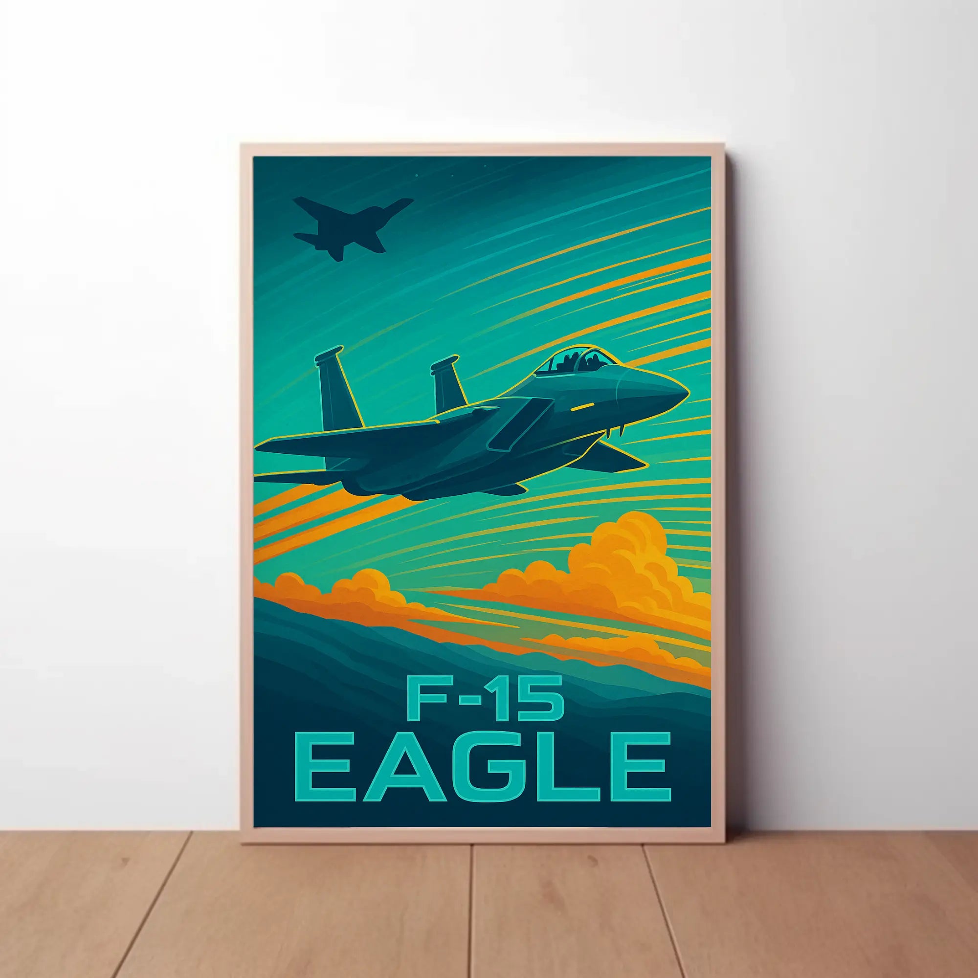 F-15 Eagle Aviation Art Poster PosterGoat