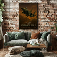 F-15E Strike Eagle All-Weather Military Aviation Poster PosterGoat