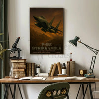 F-15E Strike Eagle All-Weather Military Aviation Poster PosterGoat
