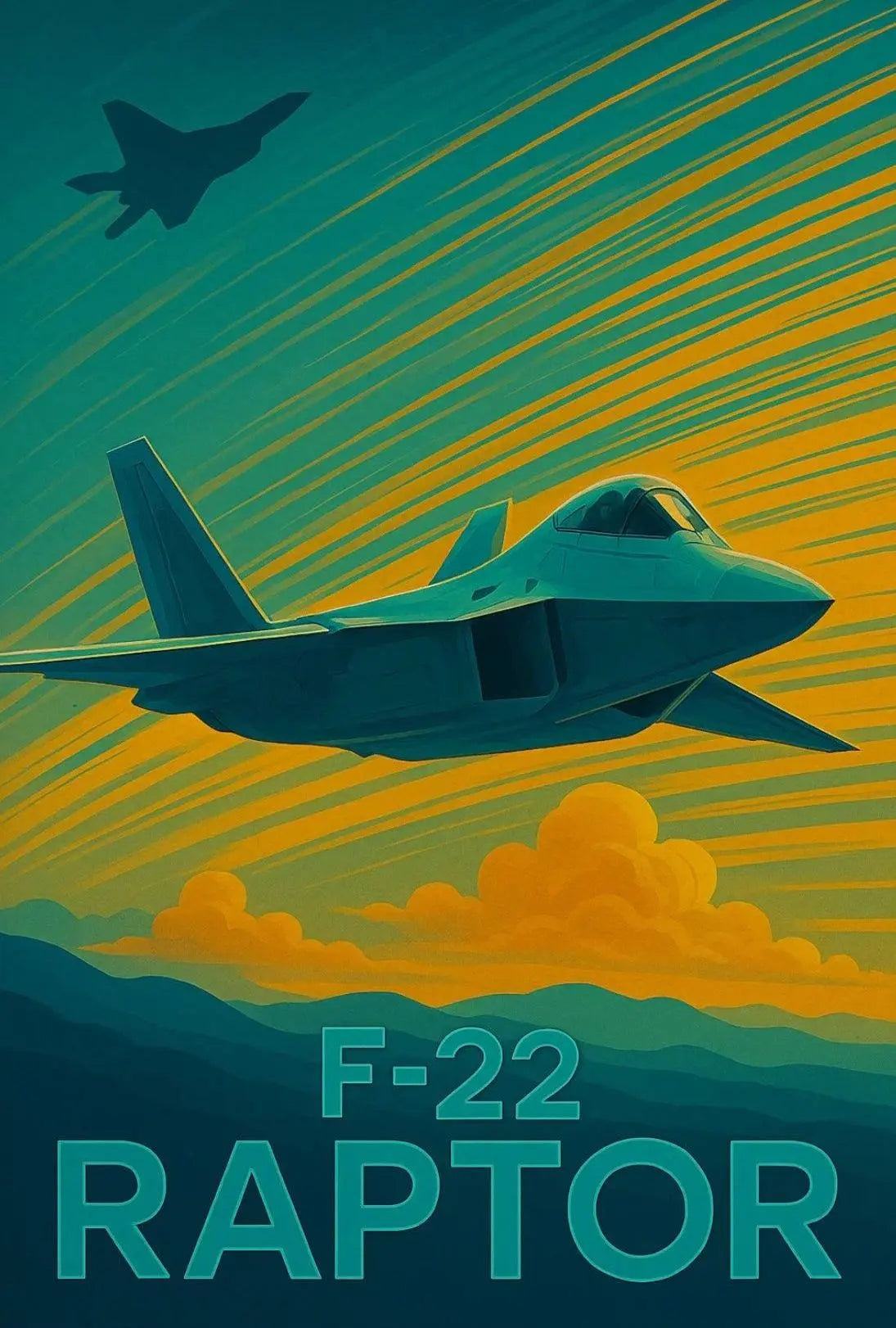 F-22 Raptor Aviation Artistry Poster PosterGoat