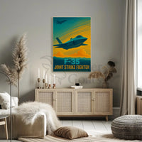 F-35 Fighter Jet Aviation Masterpiece Poster PosterGoat