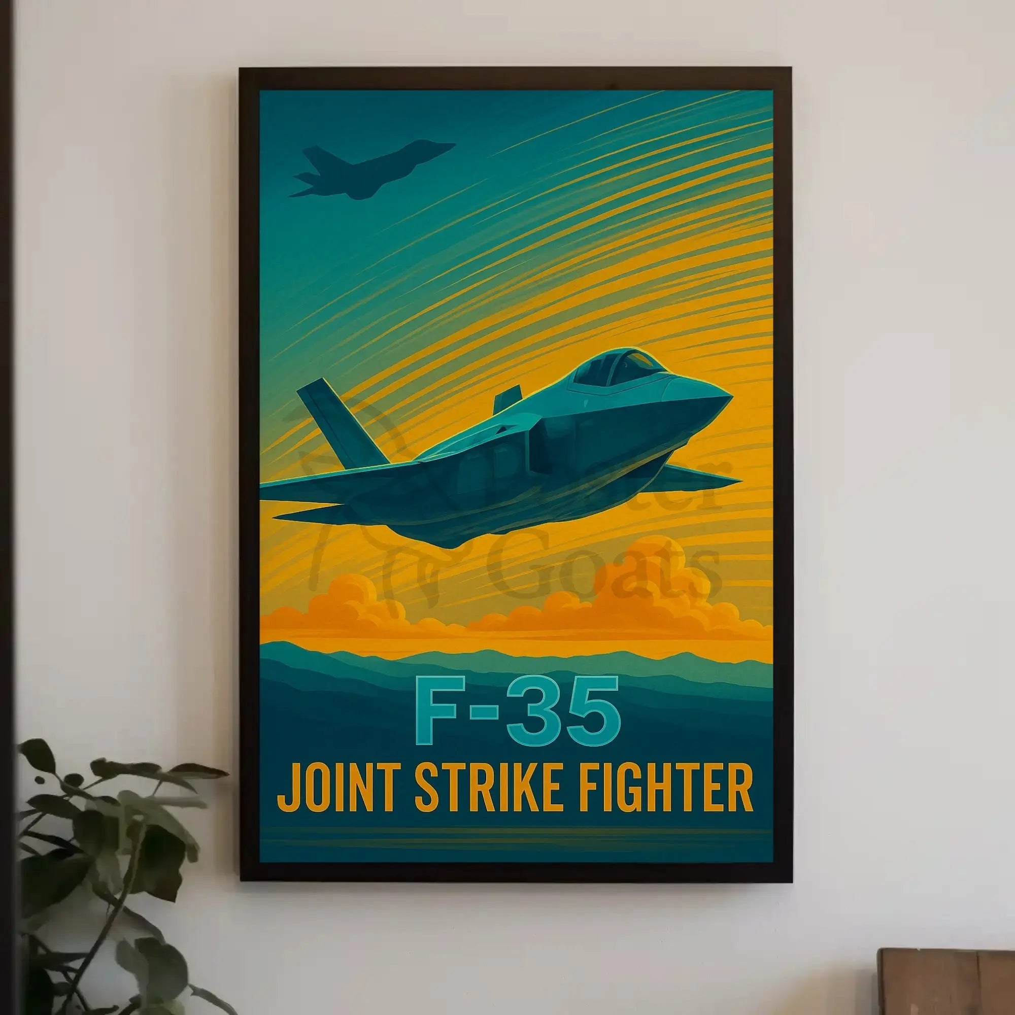 F-35 Fighter Jet Aviation Masterpiece Poster PosterGoat