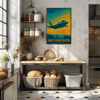 F-35 Fighter Jet Aviation Masterpiece Poster PosterGoat