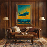F-35 Fighter Jet Aviation Masterpiece Poster PosterGoat