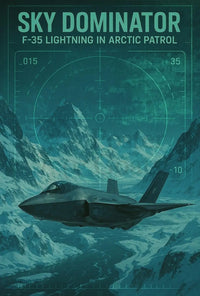 F-35 Lightning Jet Arctic Poster PosterGoat