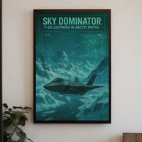 F-35 Lightning Jet Arctic Poster PosterGoat