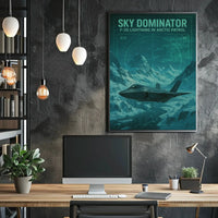 F-35 Lightning Jet Arctic Poster PosterGoat
