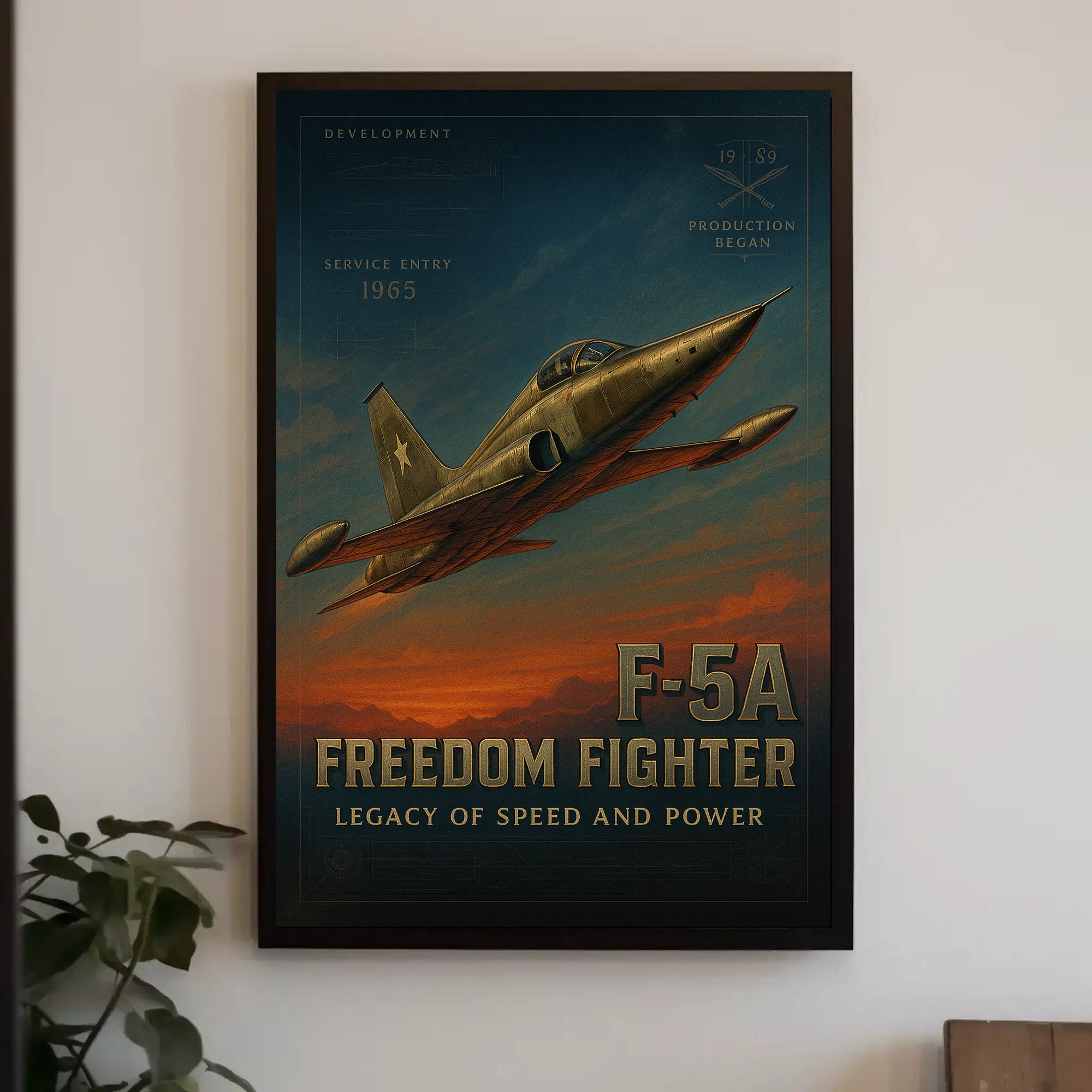F-5A Freedom Fighter Wall Art Print PosterGoat