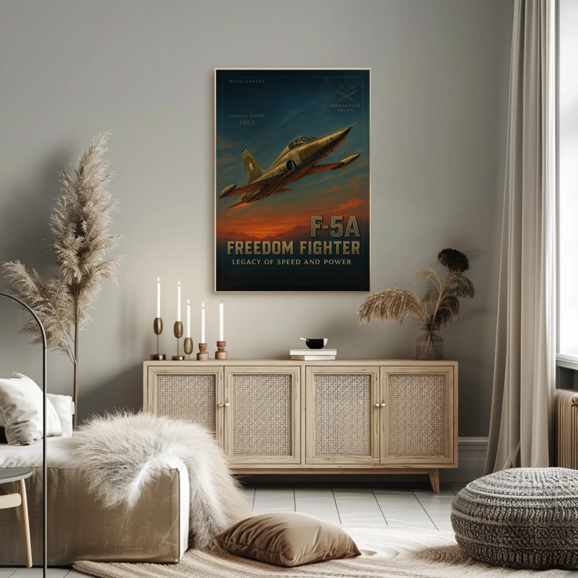 F-5A Freedom Fighter Wall Art Print PosterGoat