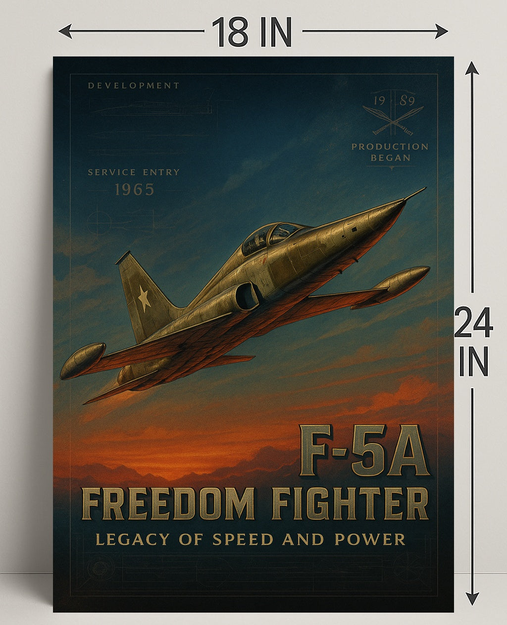 F-5A Freedom Fighter Wall Art Print PosterGoat