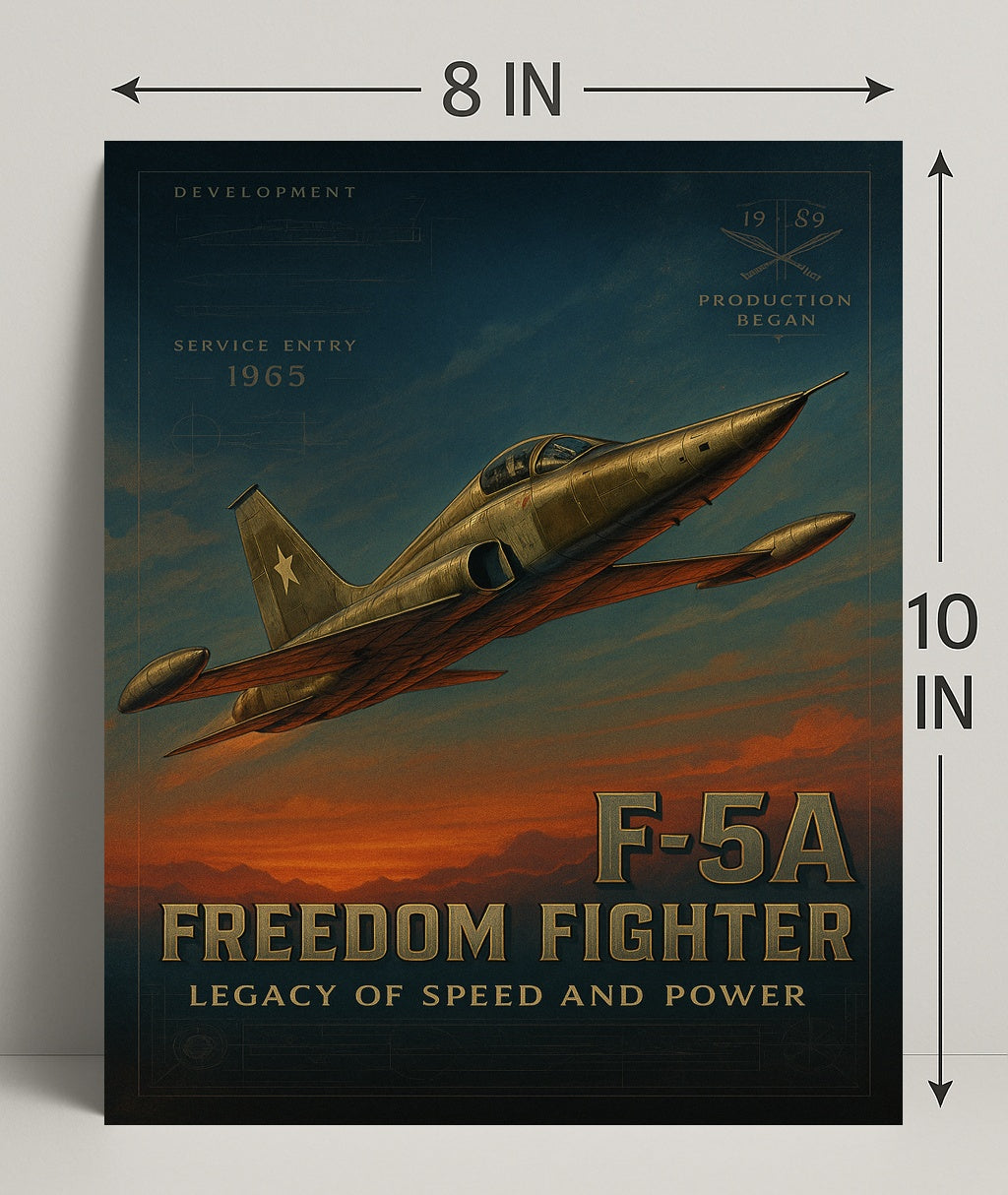 F-5A Freedom Fighter Wall Art Print PosterGoat