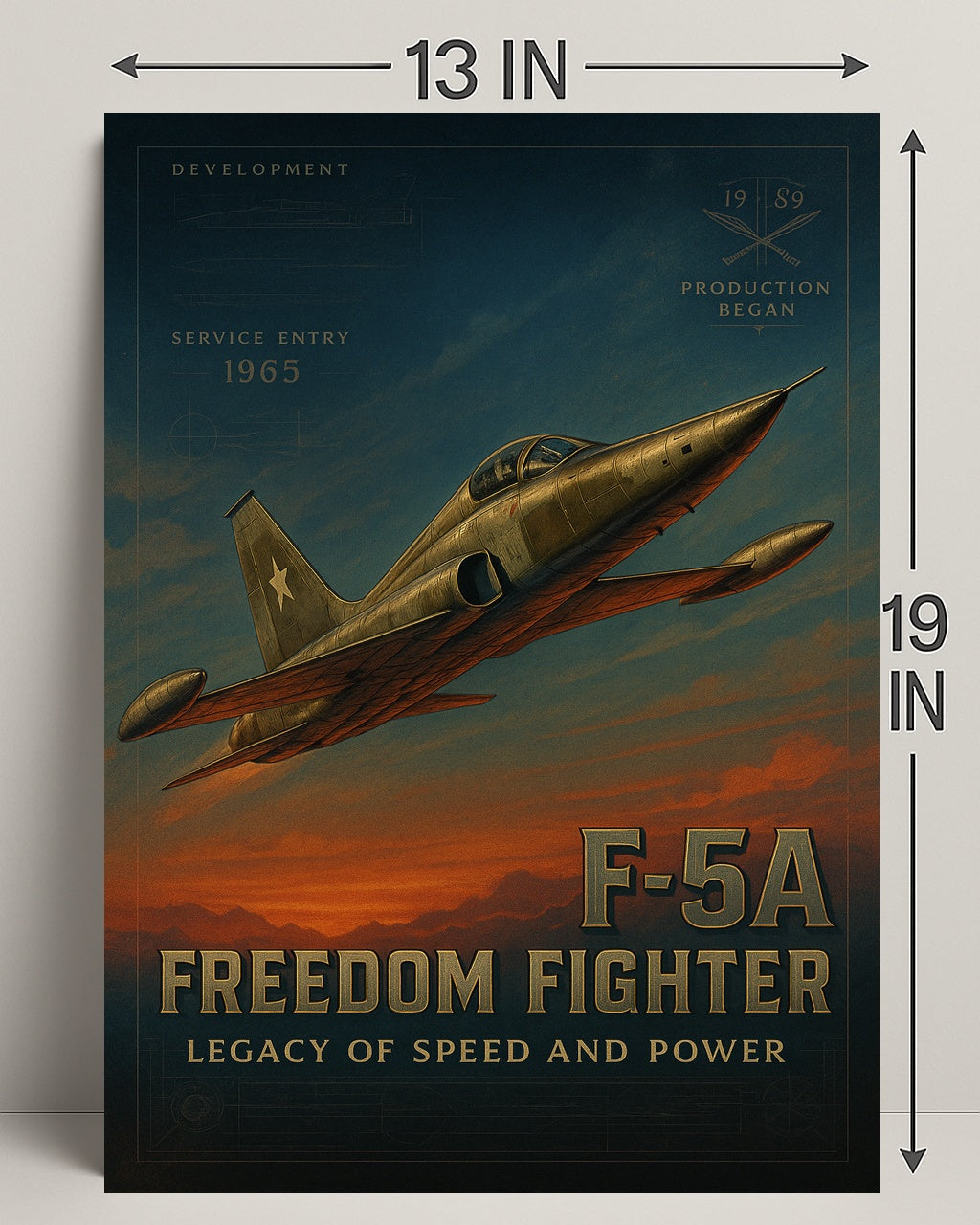 F-5A Freedom Fighter Wall Art Print PosterGoat