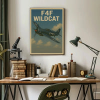 F4F Wildcat WWII Military Aviation Poster PosterGoat
