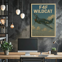 F4F Wildcat WWII Military Aviation Poster PosterGoat