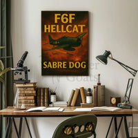F6F Hellcat Striking WWII Era Aviation Poster PosterGoat