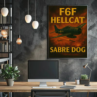 F6F Hellcat Striking WWII Era Aviation Poster PosterGoat