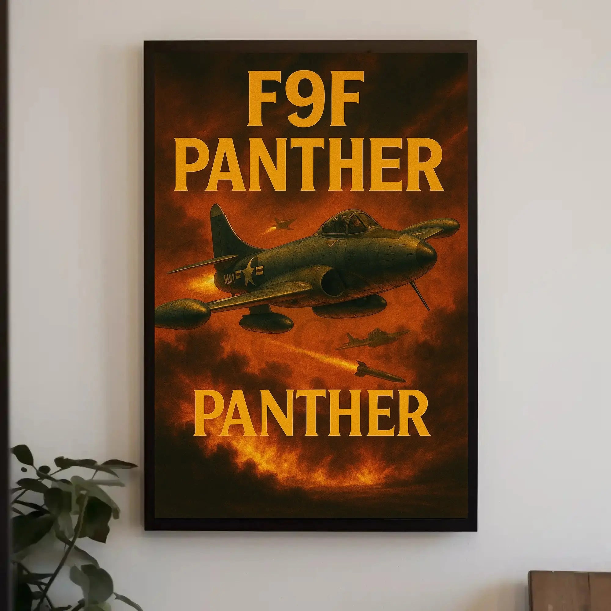 F9F Panther Aerobatic Display Poster PosterGoat