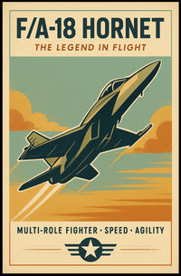 FA-18 Hornet The Legend in Flight Poster PosterGoat