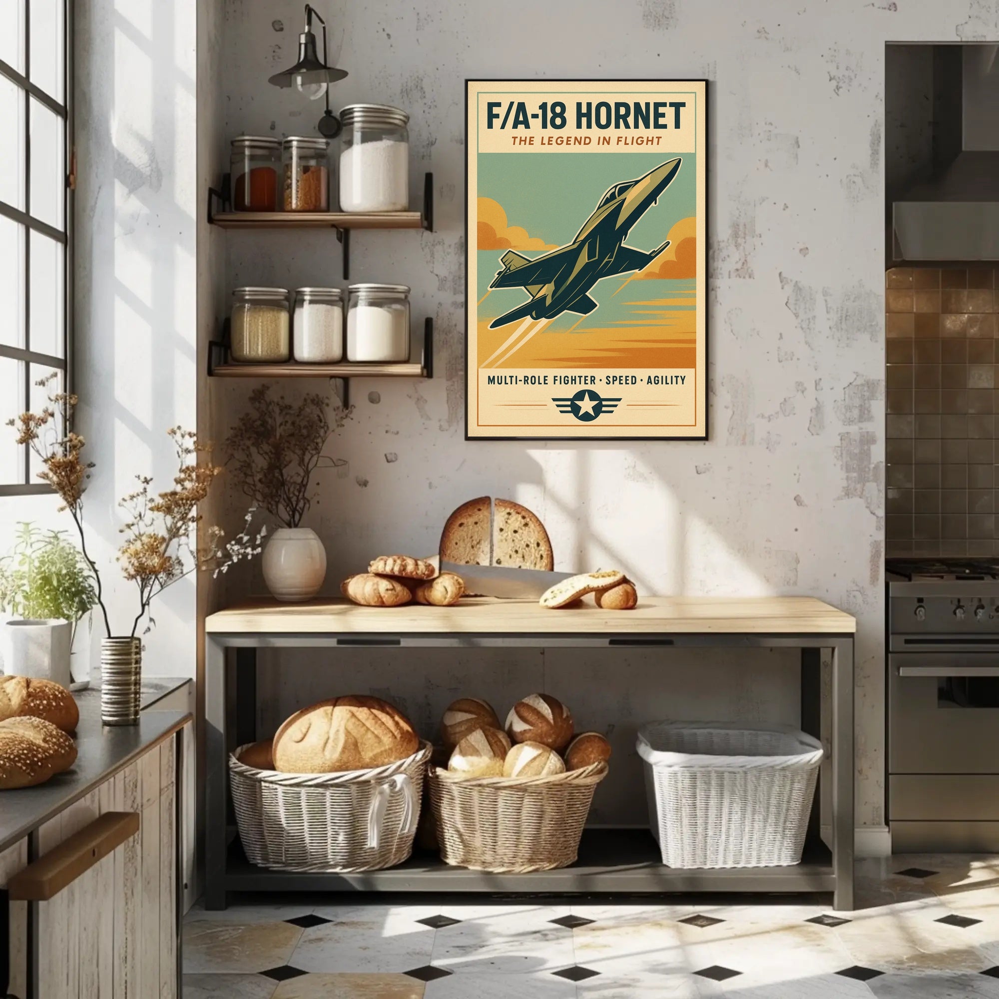 FA-18 Hornet The Legend in Flight Poster PosterGoat