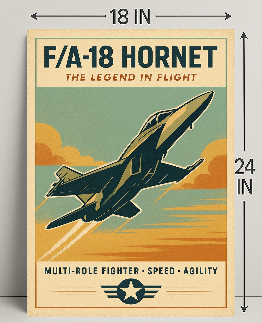FA-18 Hornet The Legend in Flight Poster PosterGoat