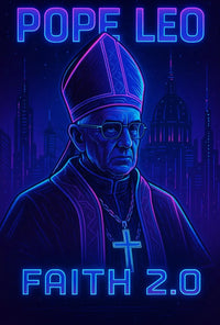 Faith 2.0: Elevate Belief With Cyberpunk Art Poster PosterGoat