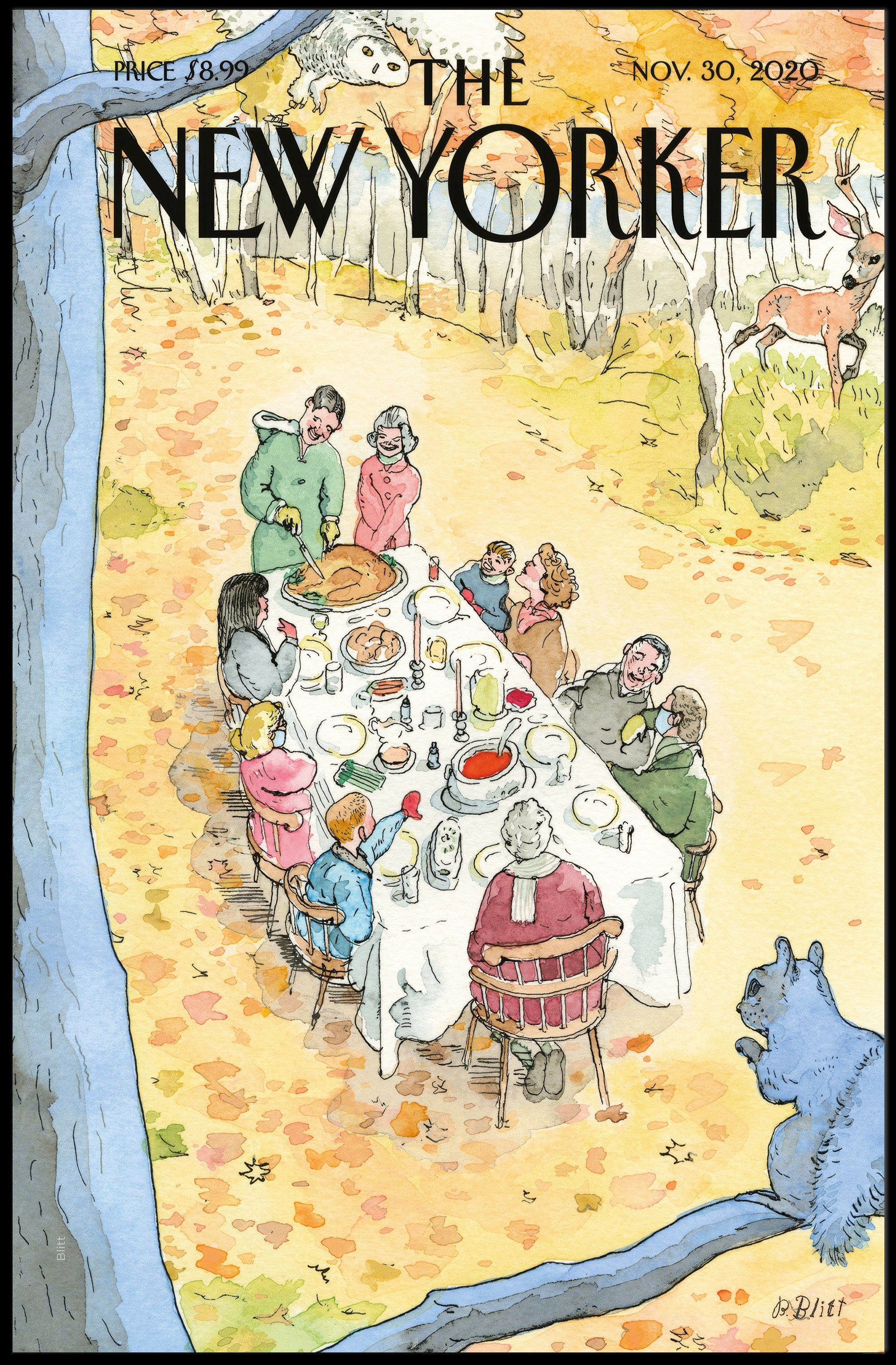 Fall Dining Gathering at Outdoors Thanksgiving Cultural Poster PosterGoat