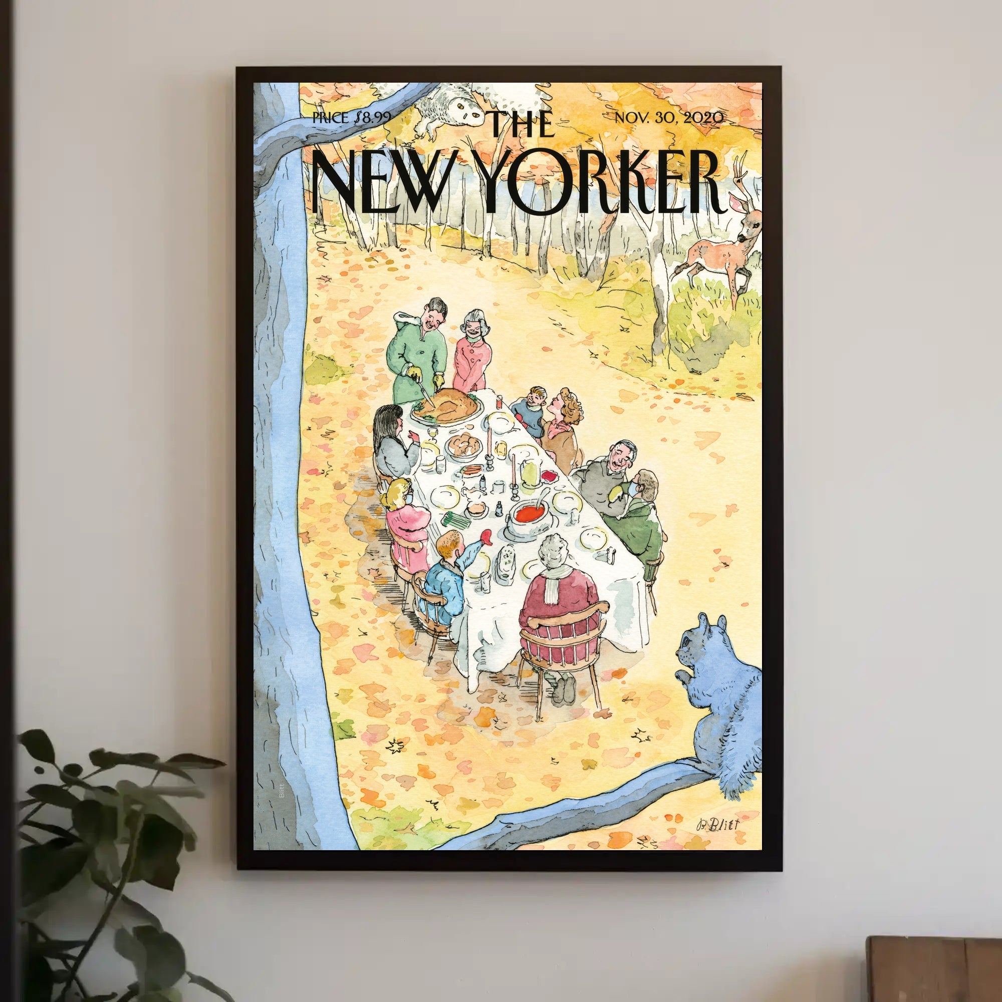 Fall Dining Gathering at Outdoors Thanksgiving Cultural Poster PosterGoat