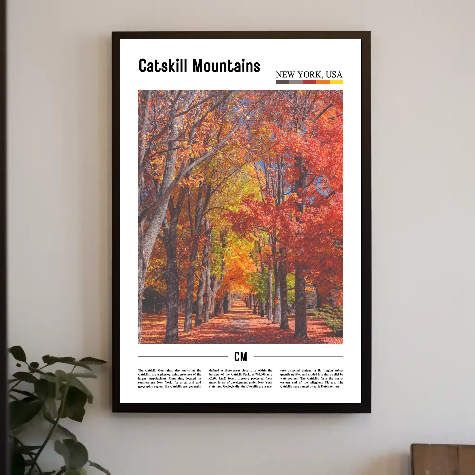 Fall Foliage Pathway in Catskills, New York – Poster PosterGoat