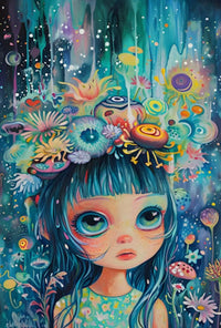 Fantastical Garden Pop Surrealism Art Poster PosterGoat
