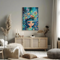 Fantastical Garden Pop Surrealism Art Poster PosterGoat