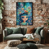 Fantastical Garden Pop Surrealism Art Poster PosterGoat