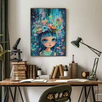 Fantastical Garden Pop Surrealism Art Poster PosterGoat