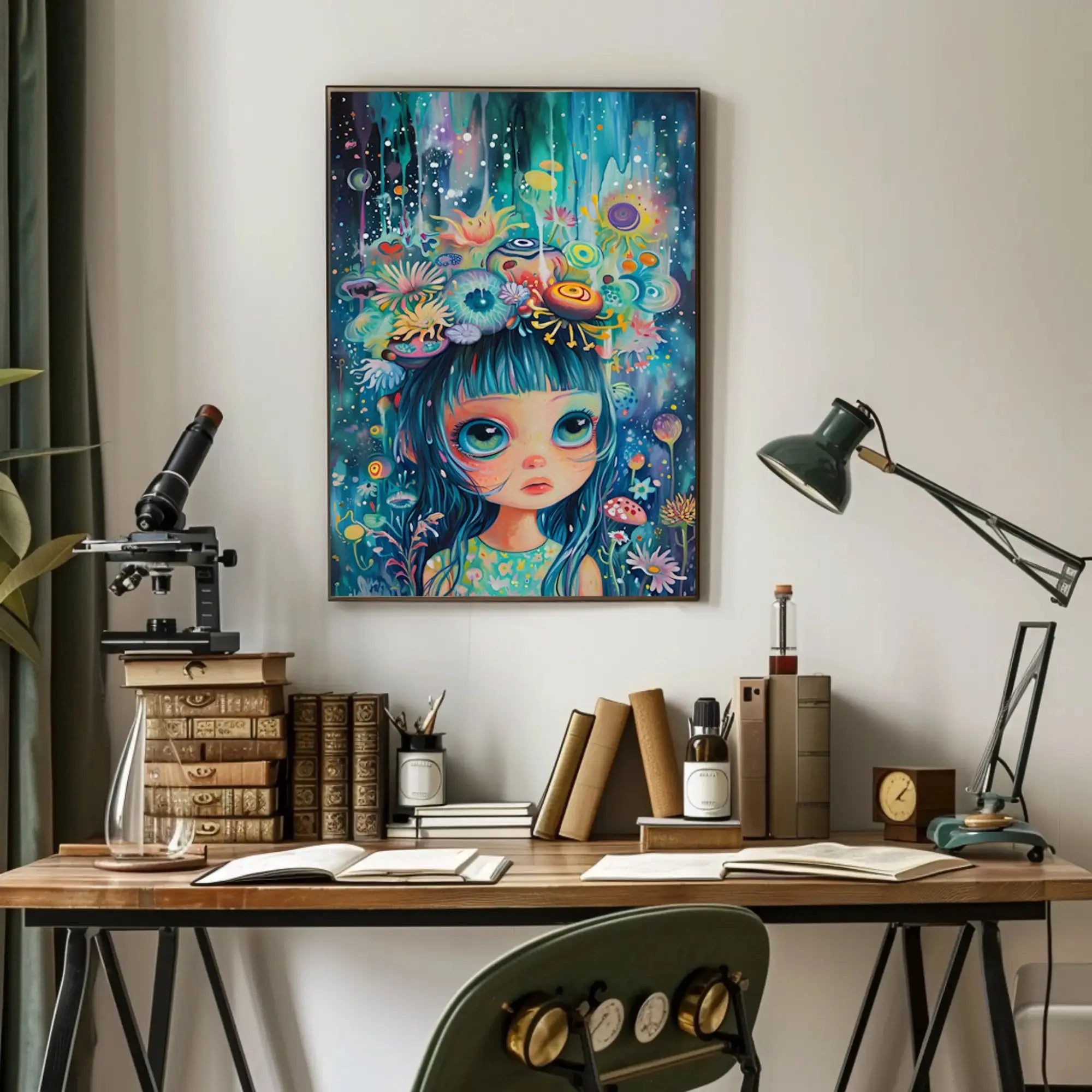 Fantastical Garden Pop Surrealism Art Poster PosterGoat