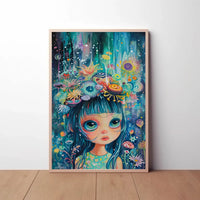 Fantastical Garden Pop Surrealism Art Poster PosterGoat