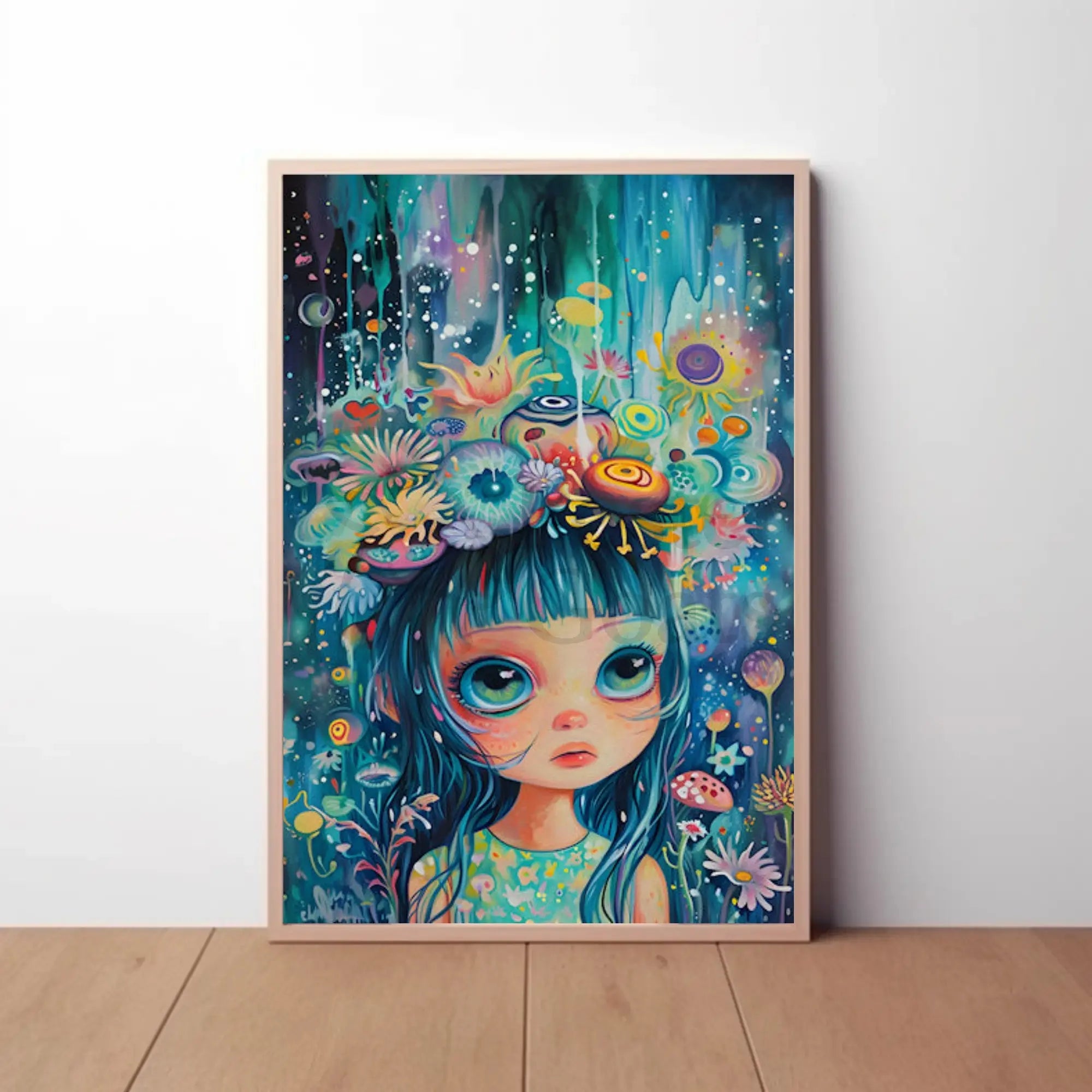 Fantastical Garden Pop Surrealism Art Poster PosterGoat