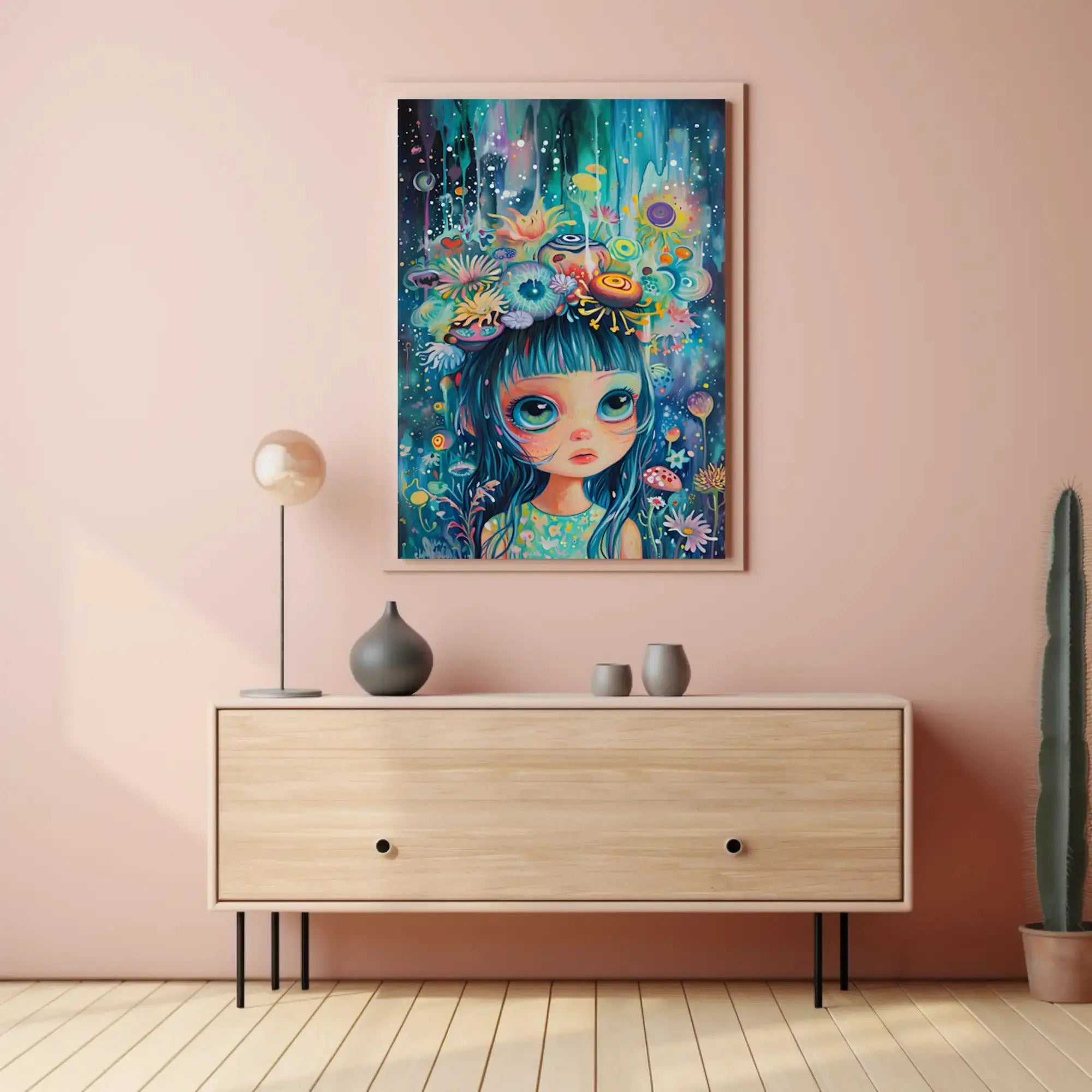 Fantastical Garden Pop Surrealism Art Poster PosterGoat