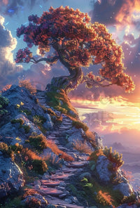 Fantastical Journey Enchanted Tree Abstract, Artistic, or Pop Culture Poster PosterGoat