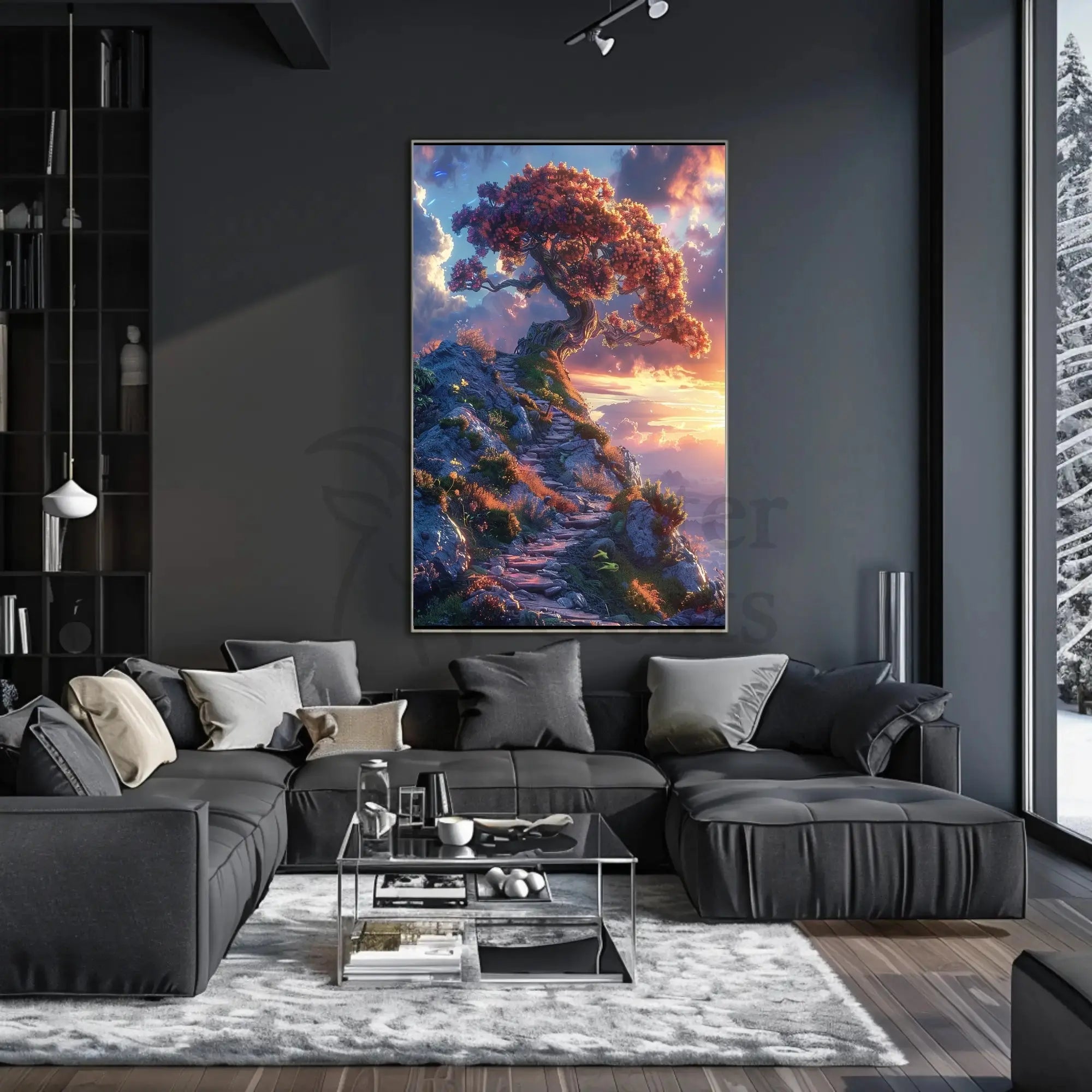 Fantastical Journey Enchanted Tree Abstract, Artistic, or Pop Culture Poster PosterGoat