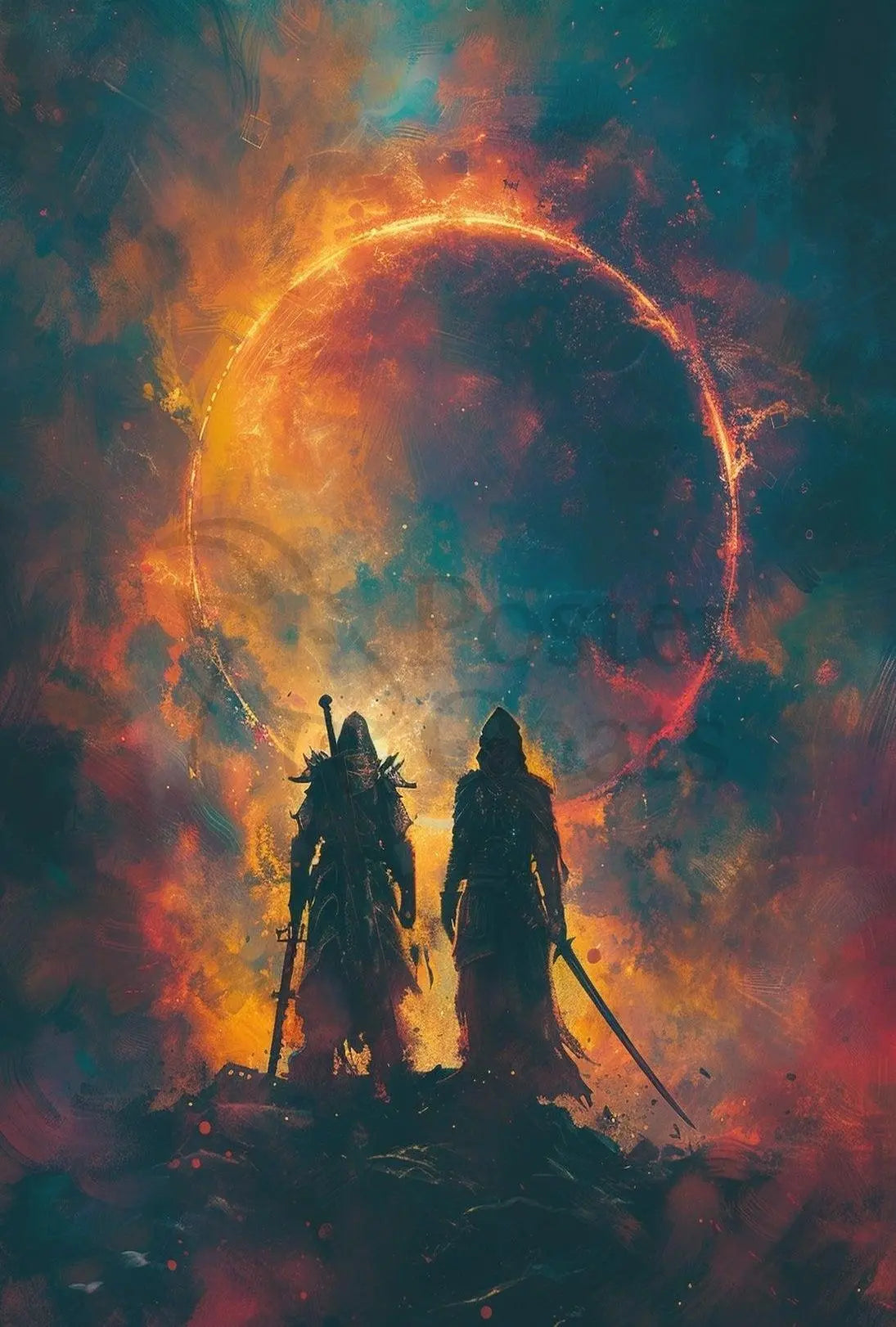 Fantasy Battle Epic: Abstract, Artistic, or Pop Culture Poster PosterGoat