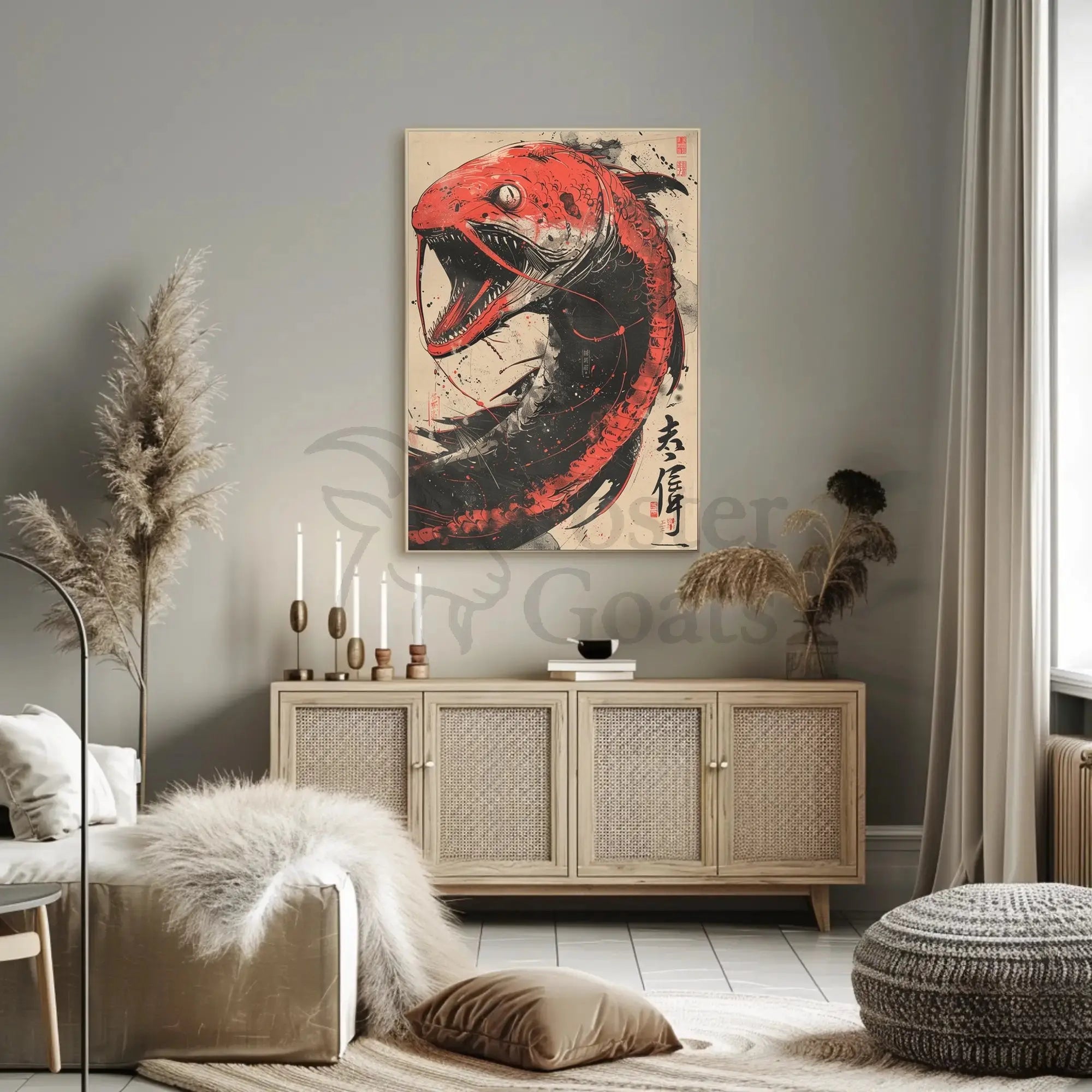Fierce Dragon Creature Eastern Mythology Cultural Heritage Poster PosterGoat