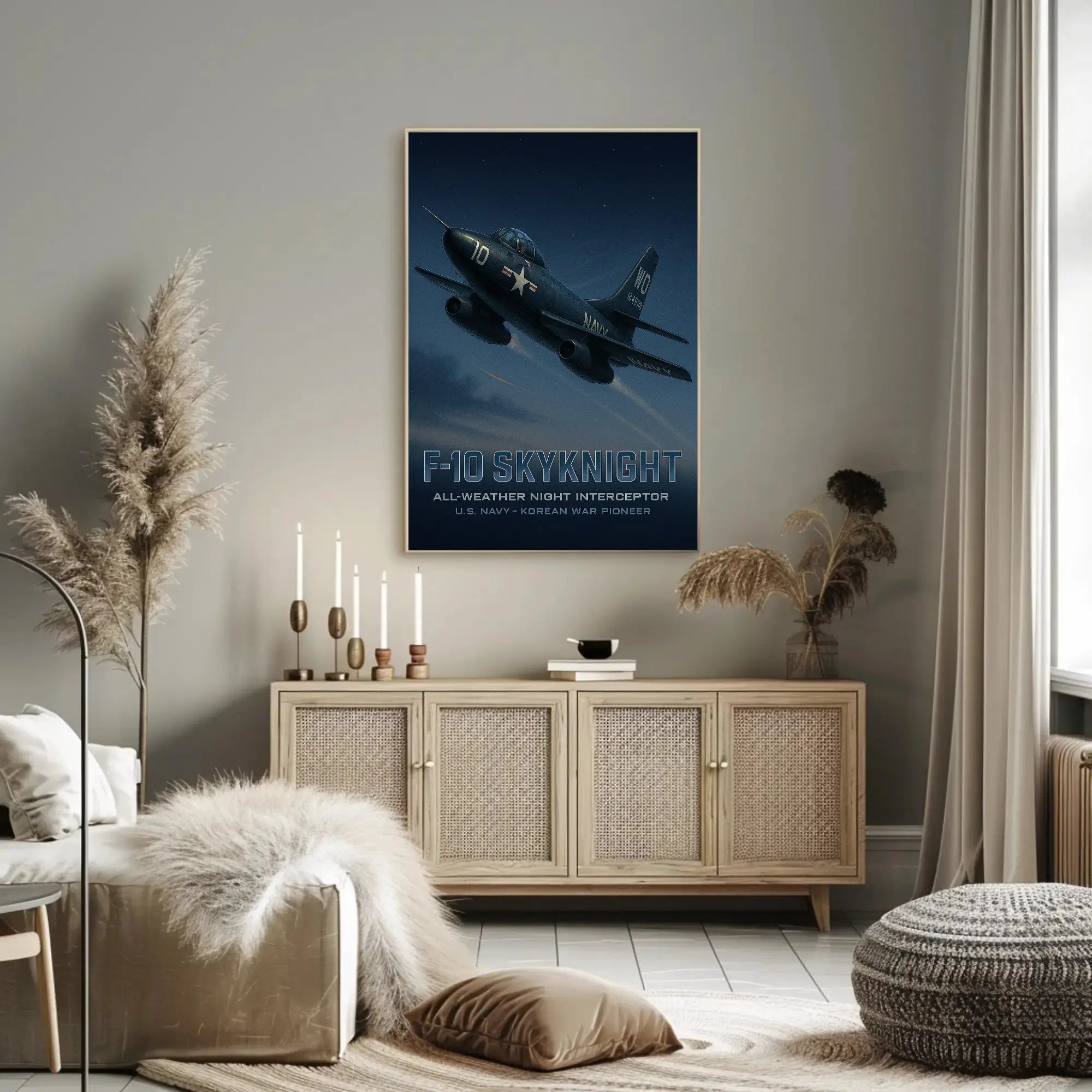 Fighter Plane Flying Through The Sky Travel Poster PosterGoat
