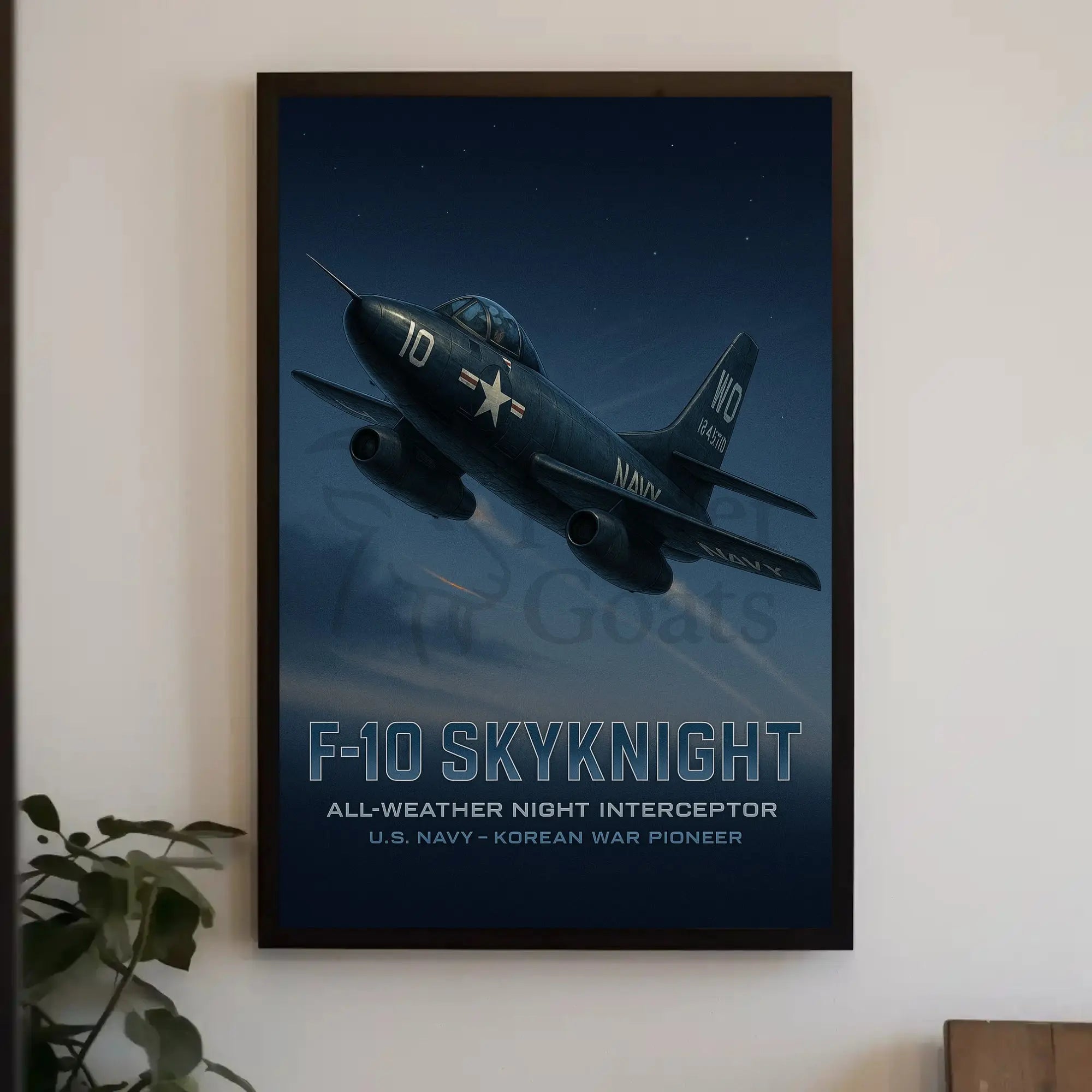 Fighter Plane Flying Through The Sky Travel Poster PosterGoat