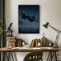 Fighter Plane Flying Through The Sky Travel Poster PosterGoat