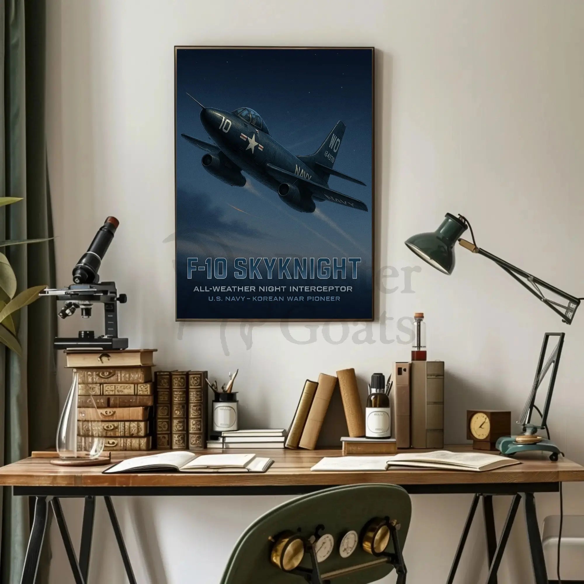 Fighter Plane Flying Through The Sky Travel Poster PosterGoat